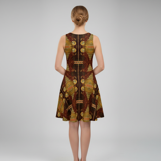 Model wearing Archangel Gabriel dress - back view