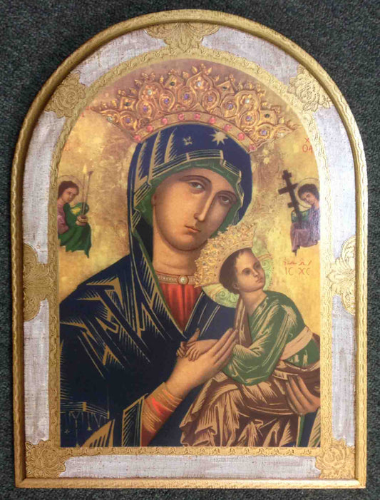 Our Lady Of Perpetual Help Florentine Plaque 12X15.5"