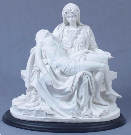 Pieta White On Black Base 10.5"