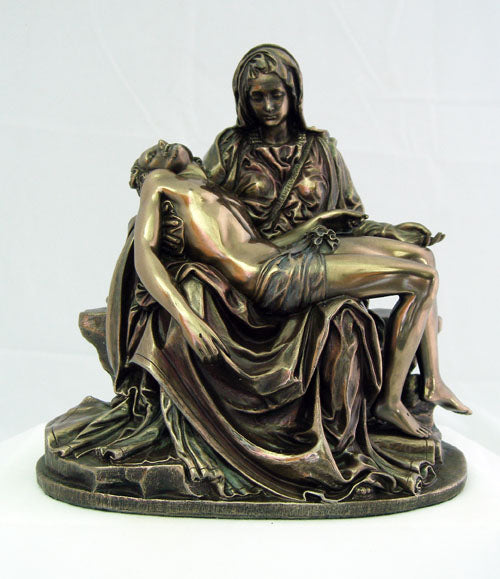 Pieta Cold-Cast Bronze Lightly Hand-Painted 6.25"