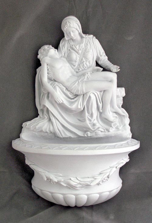 Pieta Font White 10"
