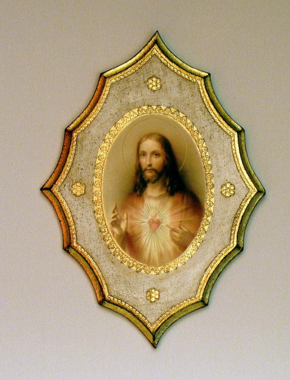 Sacred Heart Of Jesus Florentine Plaque 7.5X10"