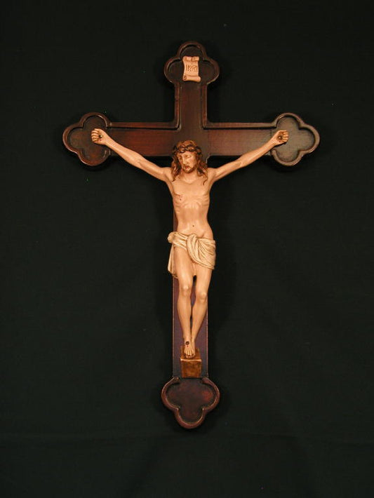 Byzantine Style Crucifix Wood Cross 24"