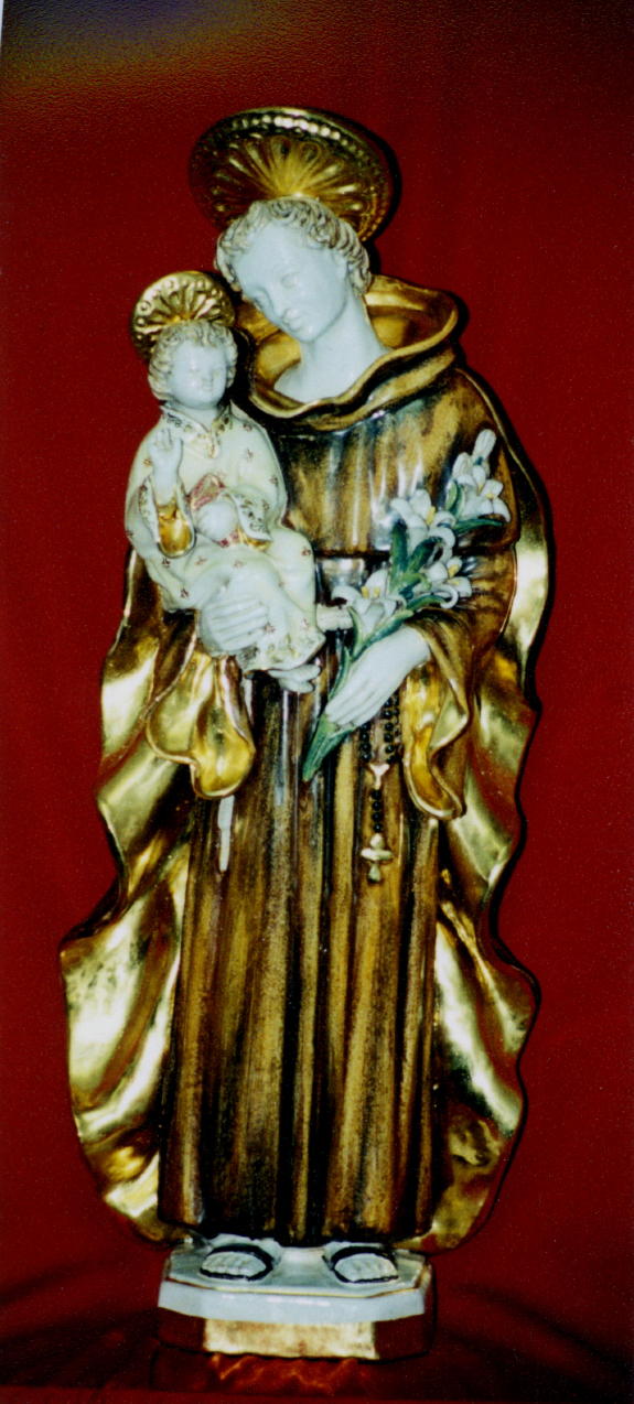 St. Anthony And Child Hand-Painted Ceramic 25"