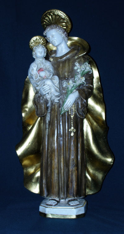 St. Anthony And Child Hand-Painted Ceramic 25"