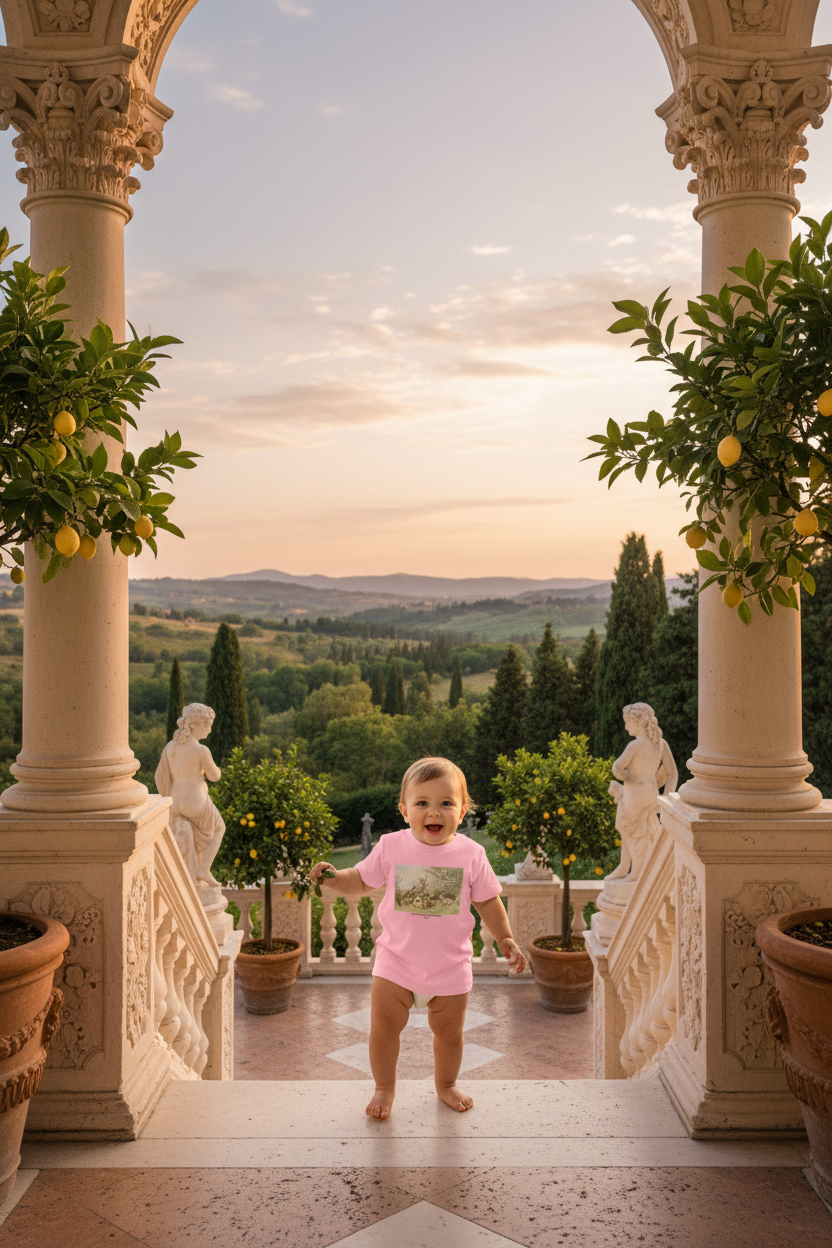 Pink Baby Tee Lifestyle - Short Length