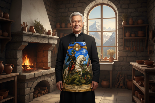 Priest – Apron Design Fully Visible – Monastery Kitchen