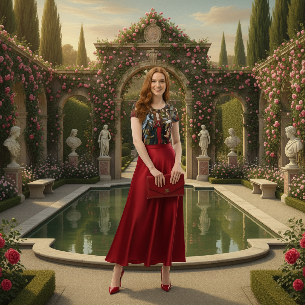 Renaissance Garden Lifestyle - Red-Haired Model