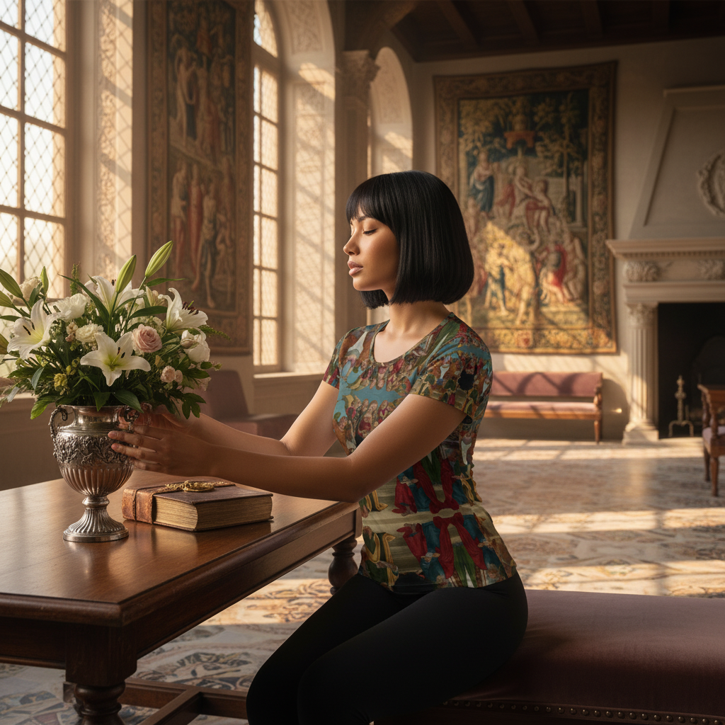 Renaissance Lifestyle - Madonna and Child Athletic T-Shirt