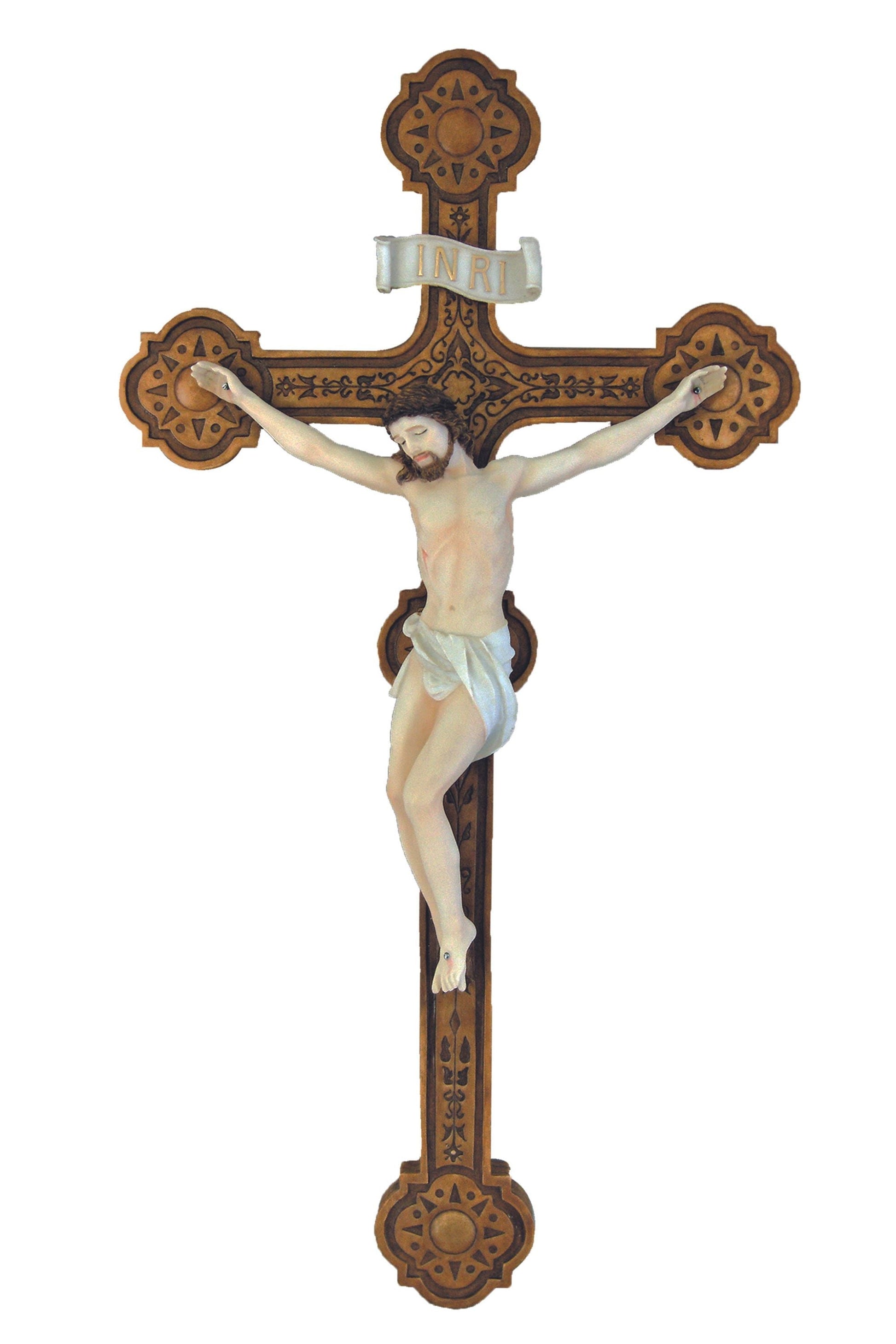 Ornate Crucifix in Color 20"