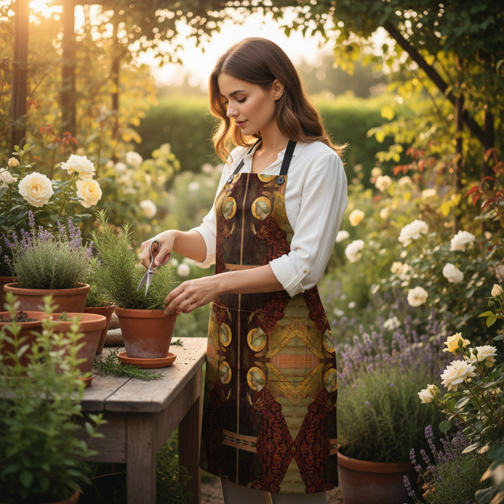 Sunny Garden Lifestyle with Archangel Gabriel Apron