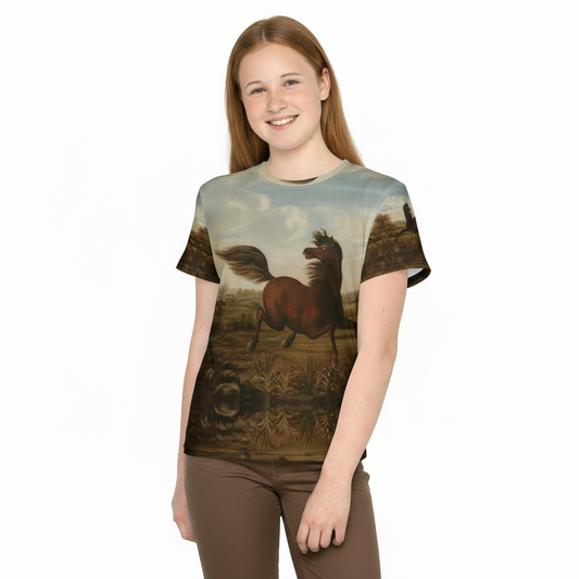 The Neigh of an Iron Horse with brown slacks