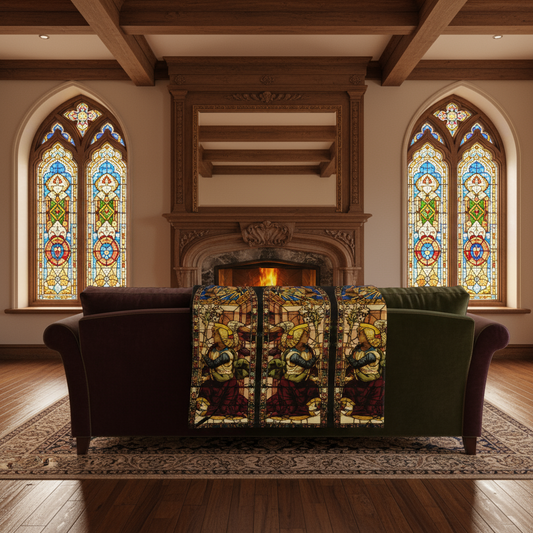 Throw blanket on sofa