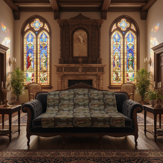 Throw blanket on sofa