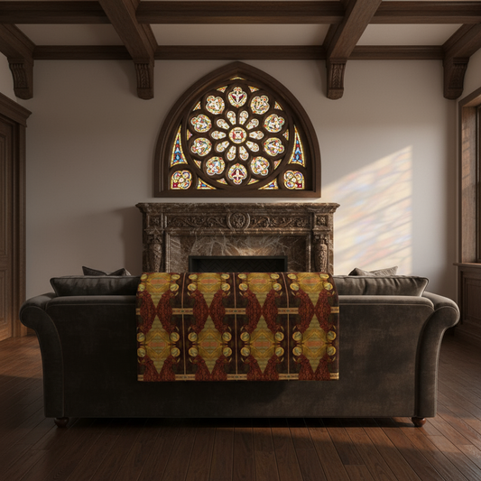 Throw blanket on sofa