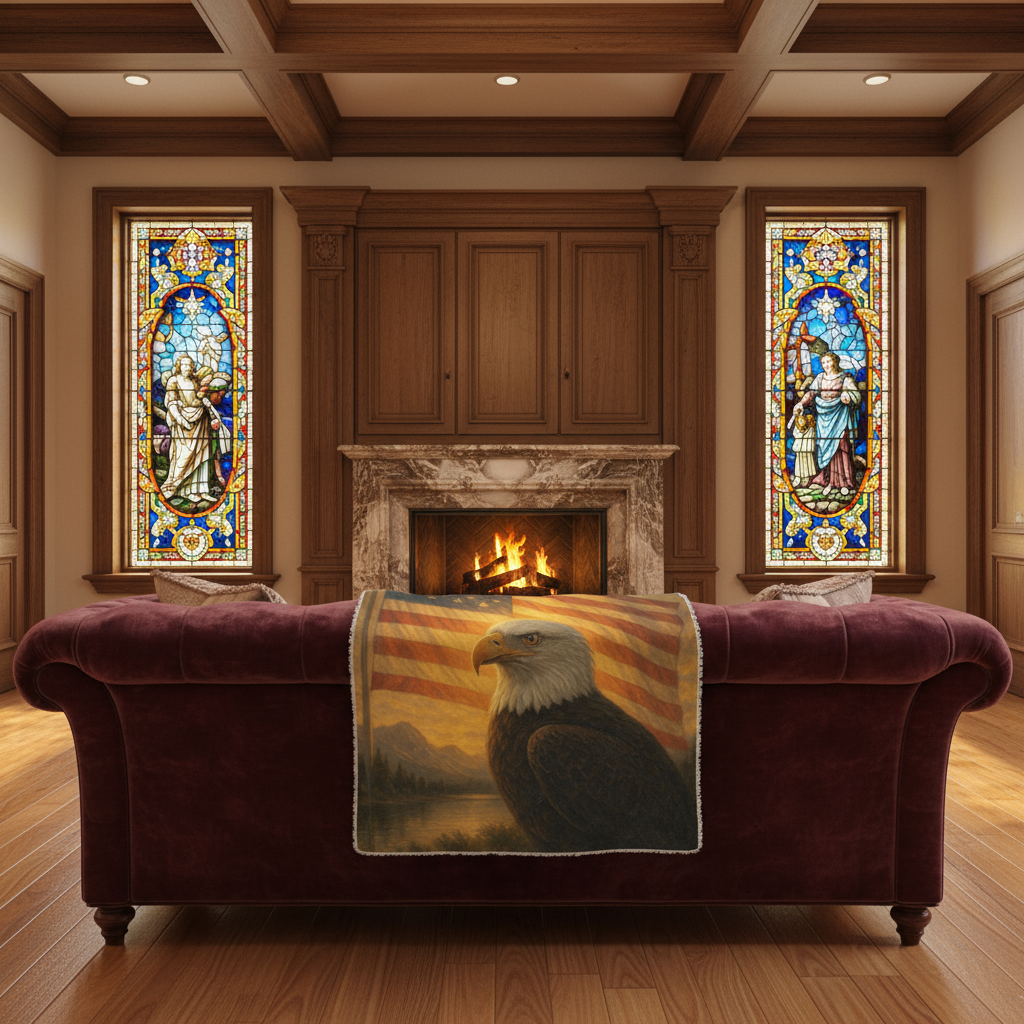 Throw blanket on sofa