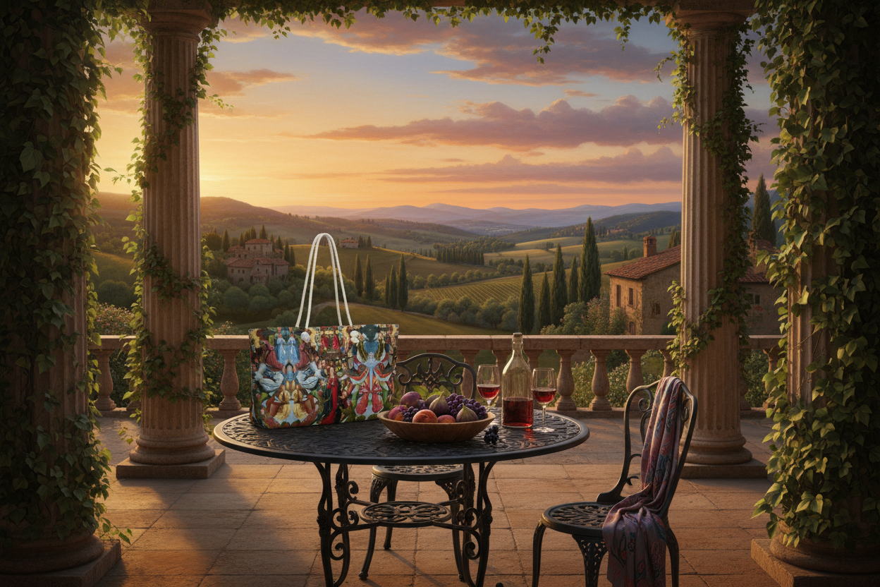Tuscan Terrace at Sunset
