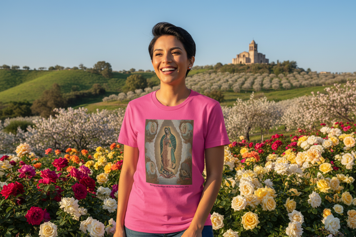 Virgin of Guadalupe Tee Lifestyle Photo