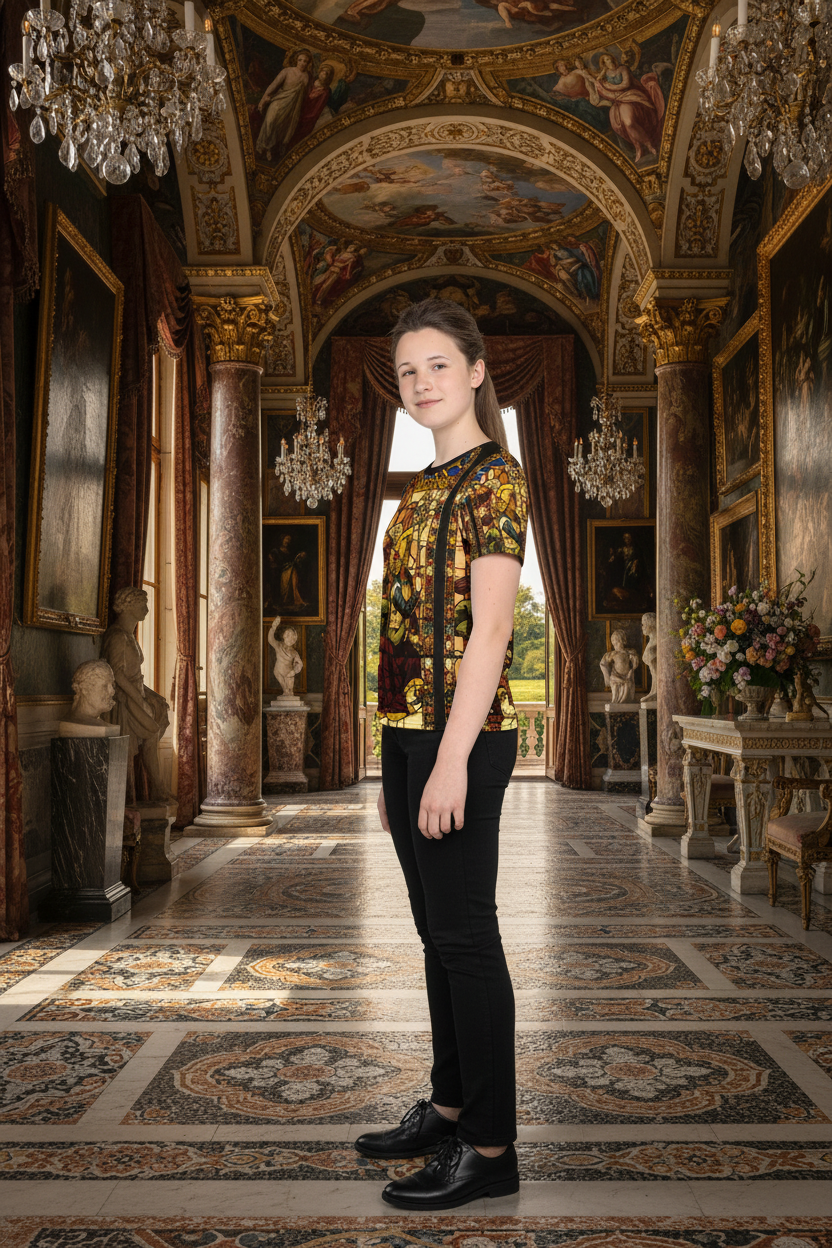 Youth Model Side View - Shirt Outside