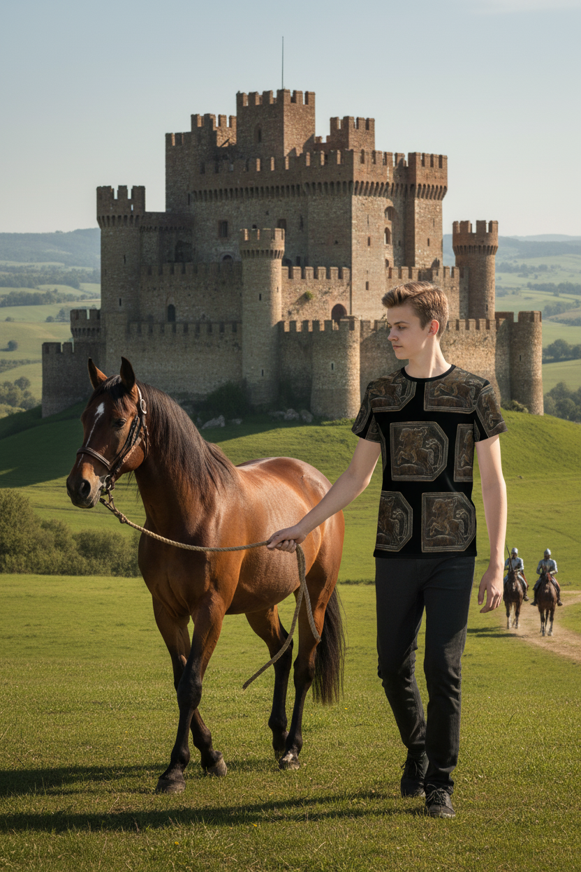 Youth with Horse and Castle